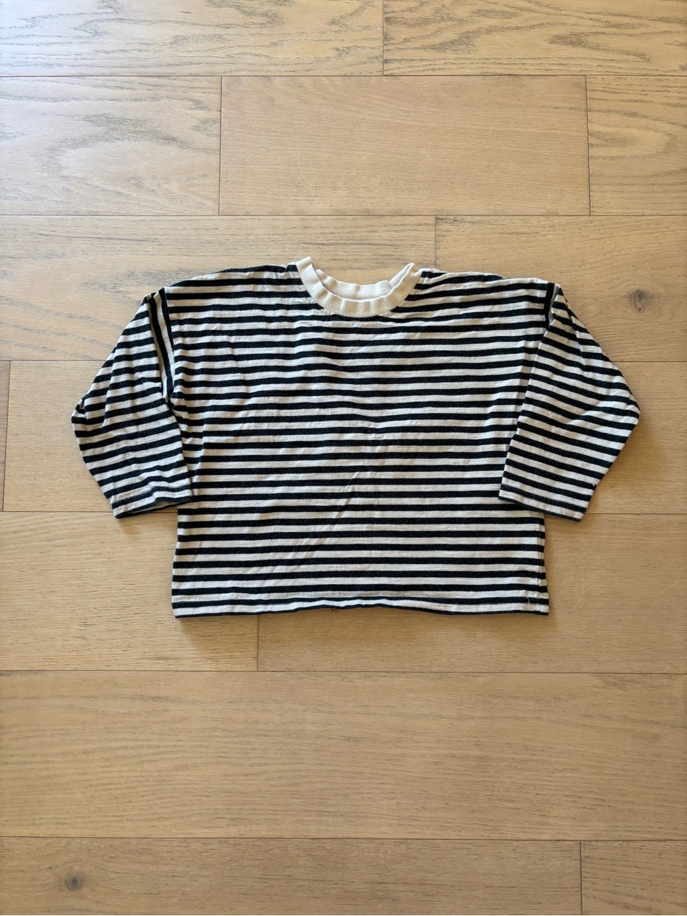 Rylee+cru black and white striped top, size 2-3Y